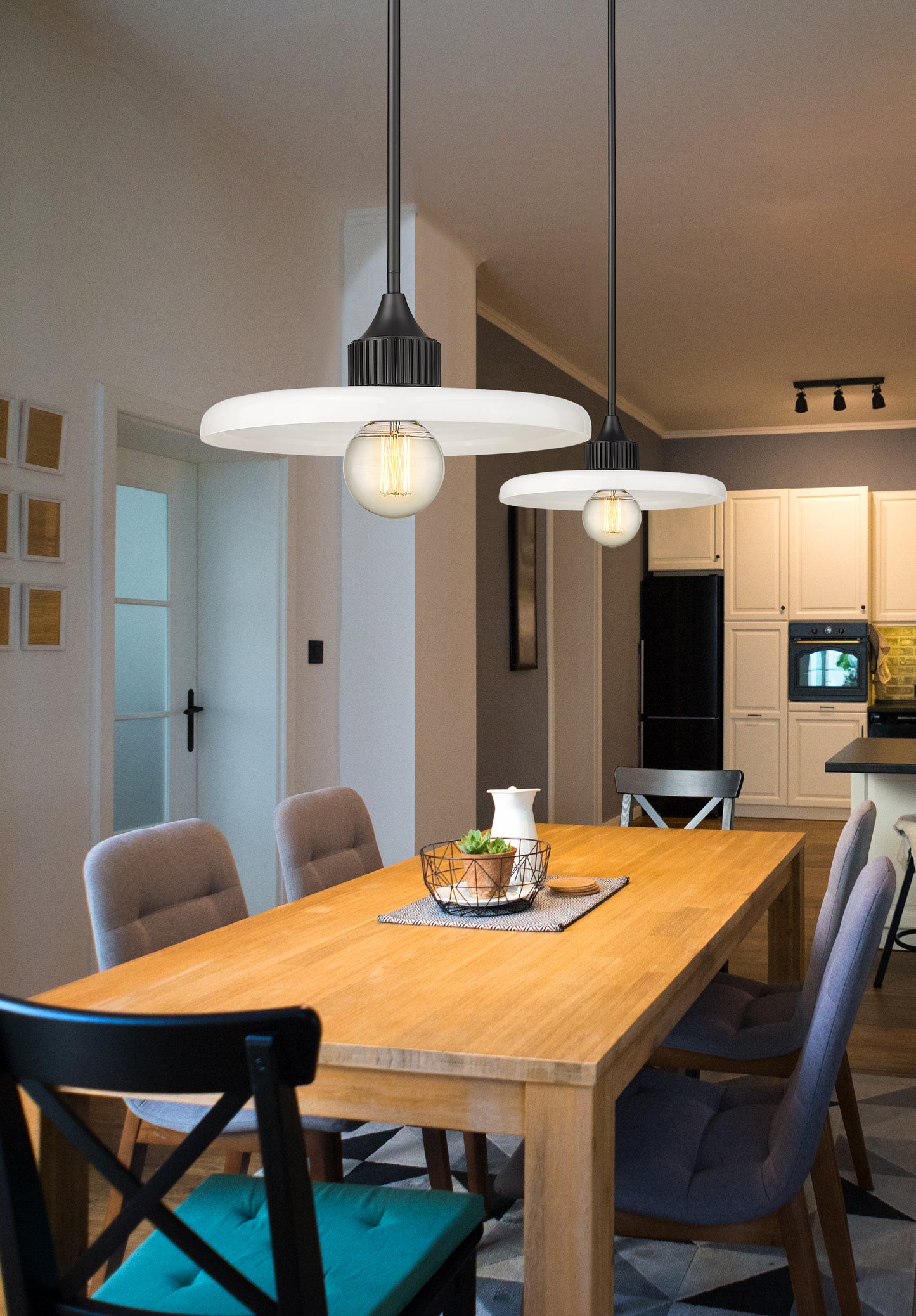 820P14-MB - Paloma 1 Light 14" Pendant - Matte Black