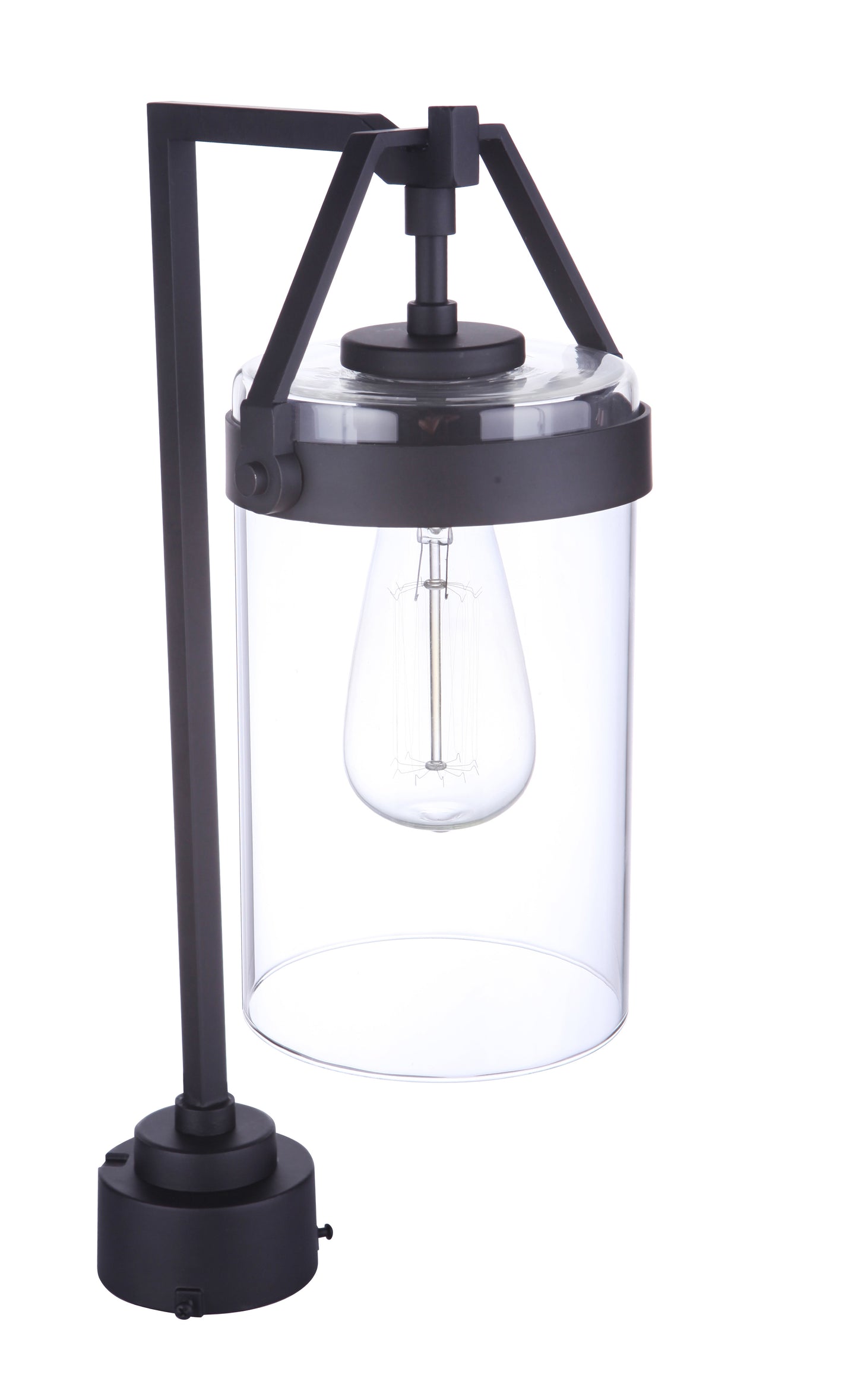 ZA3315-MN - Franklin 1 Light 17" High Post Mount - Midnight