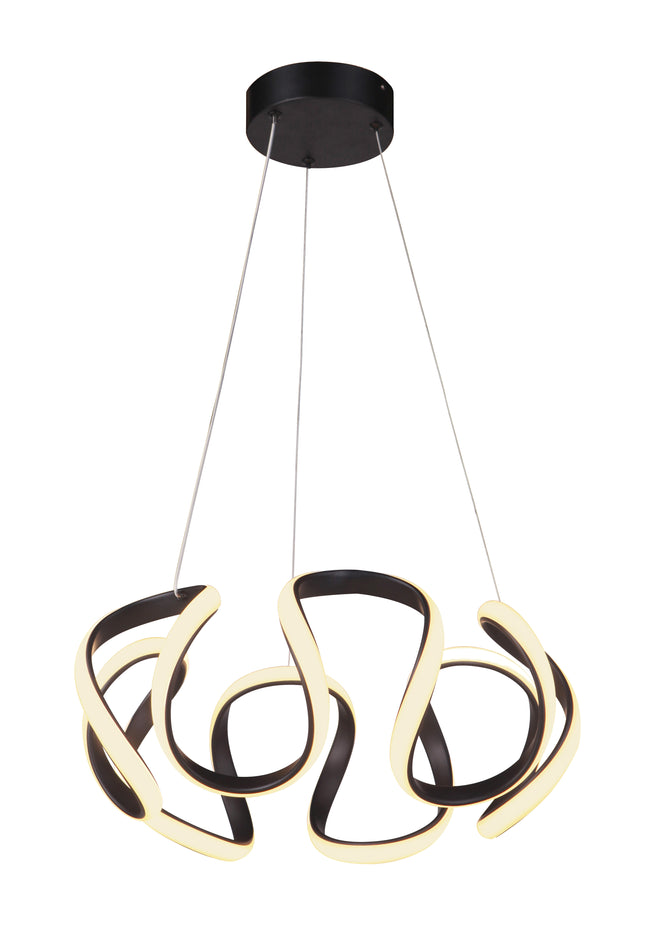 55790-FB-LED - Pulse 1 Light 18" Wide Pendant - Flat Black