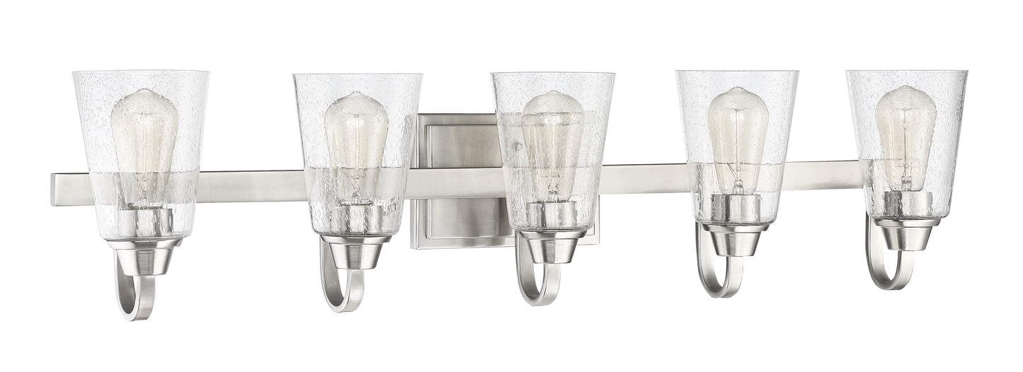 41905-BNK-CS - Grace 5 Light 37" Wide Vanity Light - Brushed Nickel