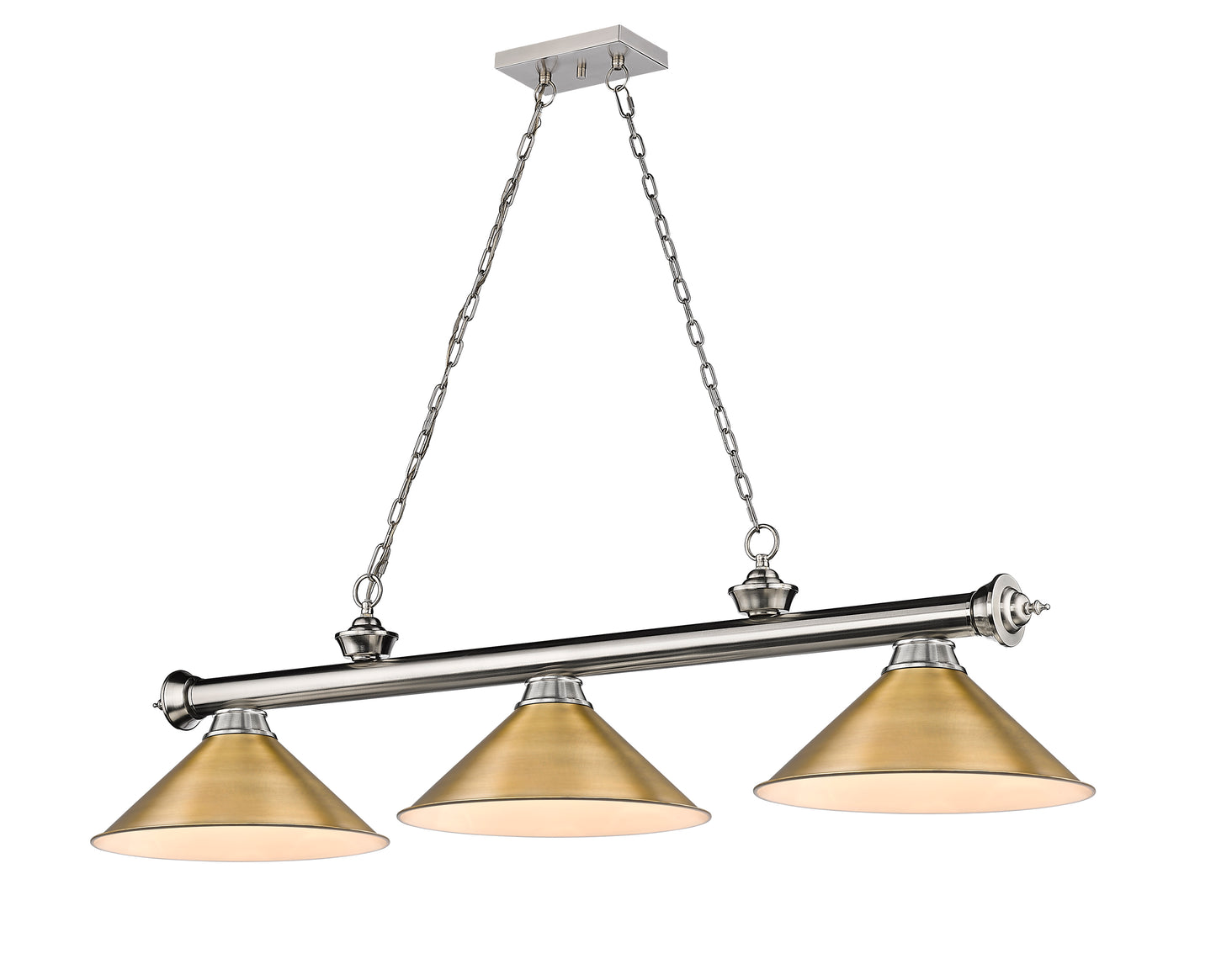 2306-3BN-RB15 - Cordon 3 Light 57" Billiard - Brushed Nickel