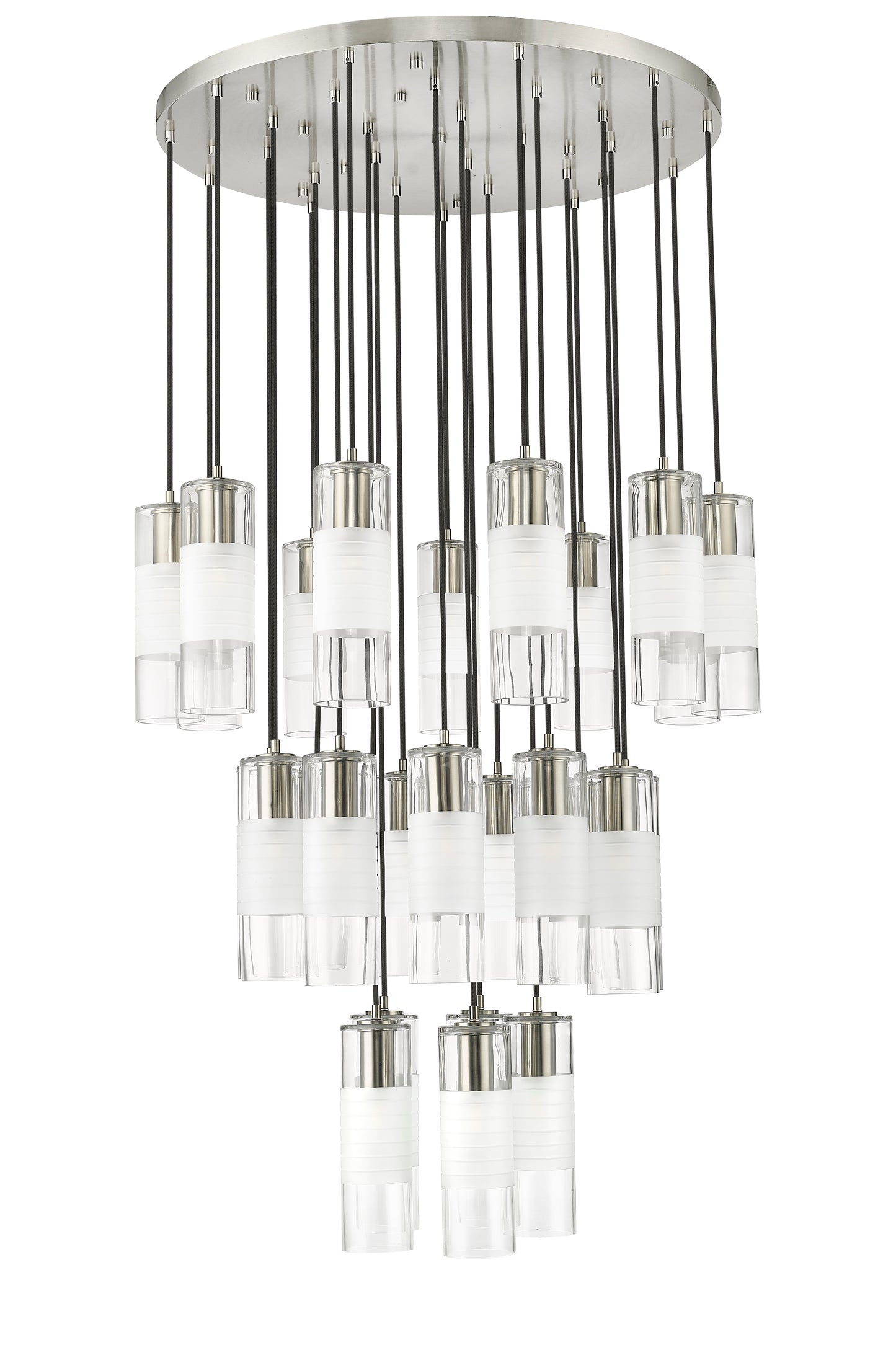 824P-27R-BN - Alton 27 Light 36" Chandelier - Brushed Nickel