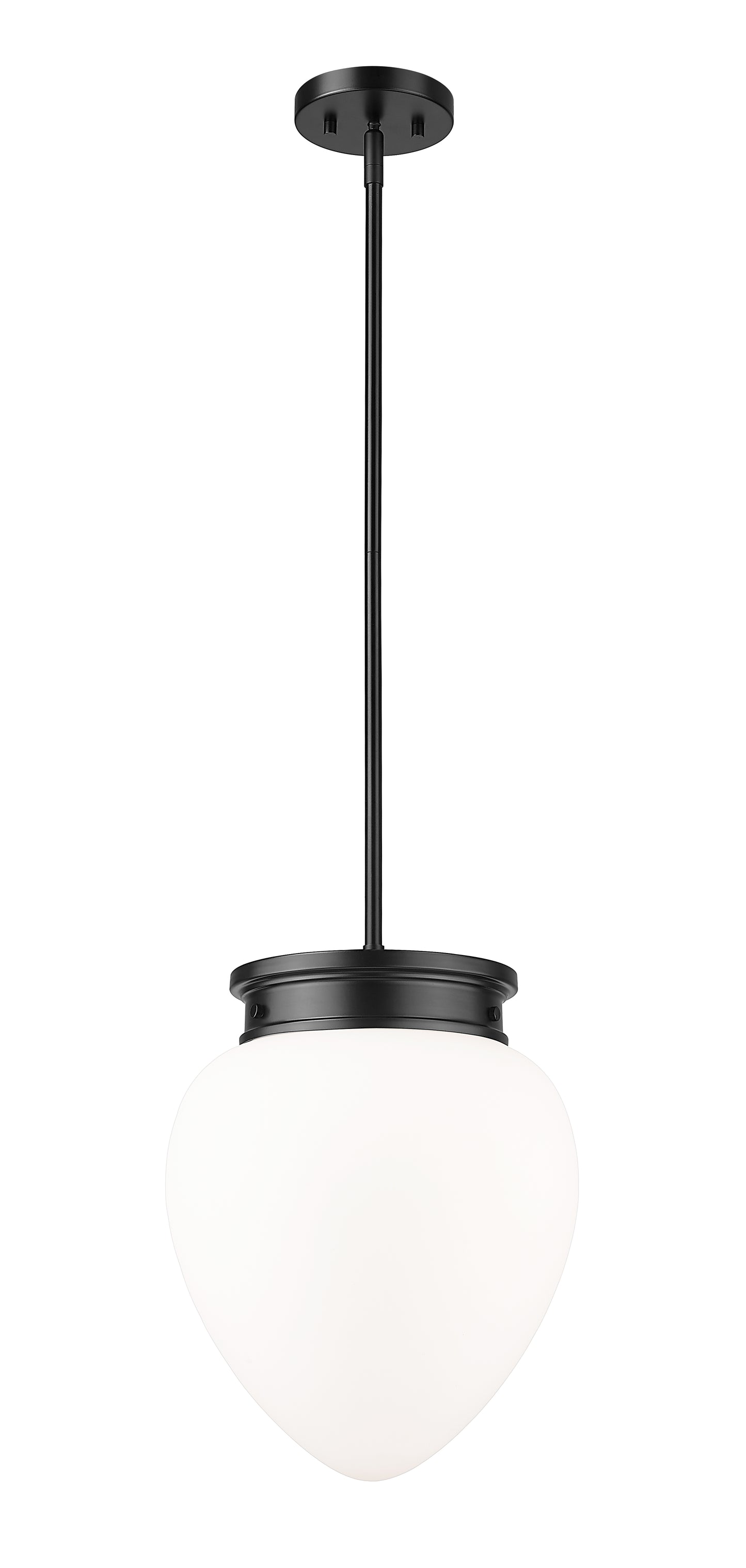 1945P12-MB - Gideon 1 Light 12" Pendant - Matte Black