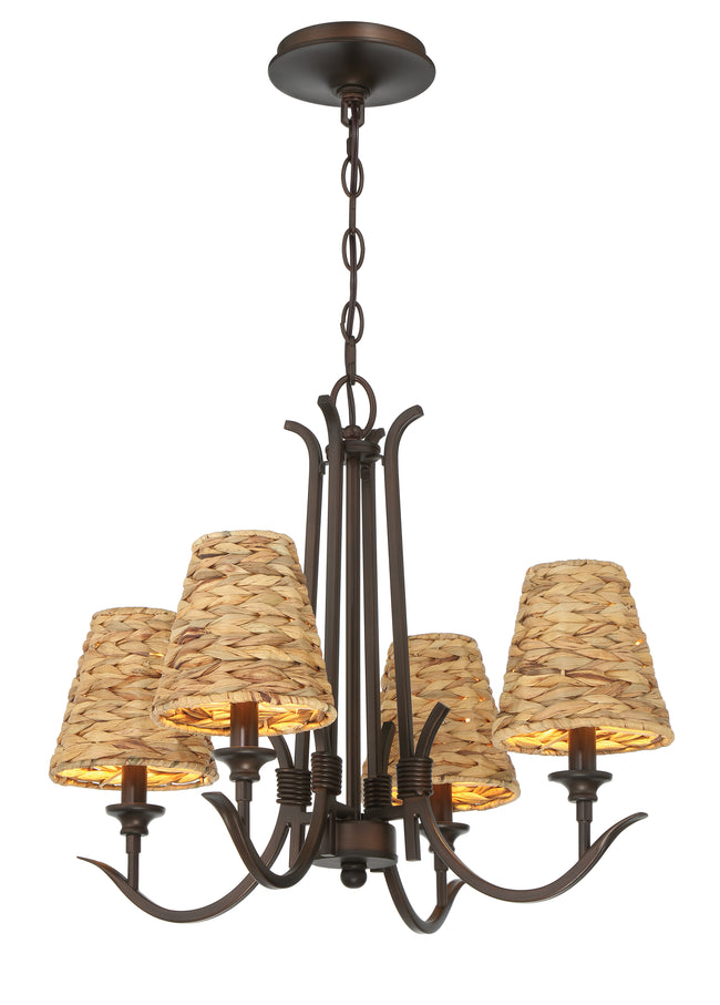58324-ABZ - Kokomo 4 Light 21" Wide Chandelier - Aged Bronze Brushed