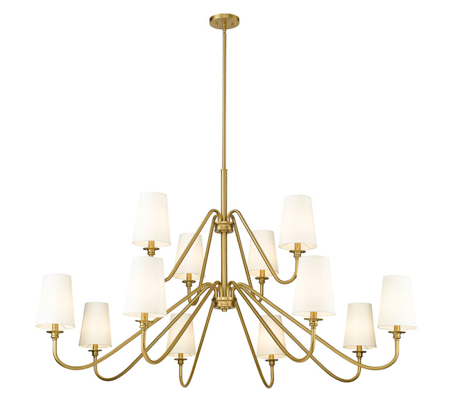 7509-12-60MGLD - Gianna 12 Light 60" Chandelier - Modern Gold