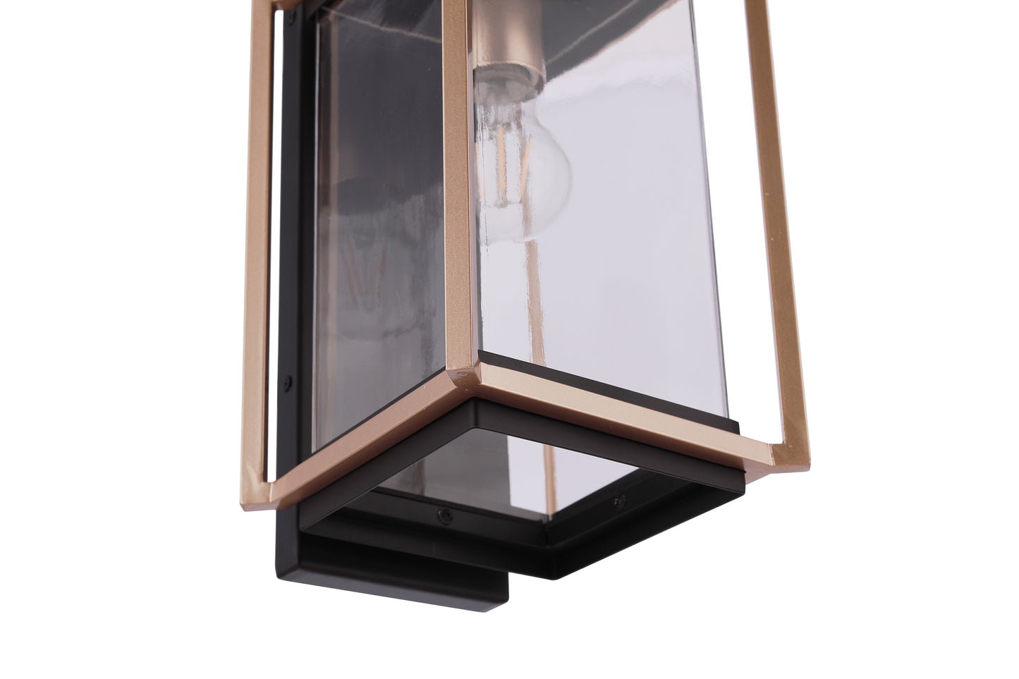 ZA6504-MNSB - Metalwork 1 Light 15" High Outdoor Wall Lantern - Midnight / Satin Brass