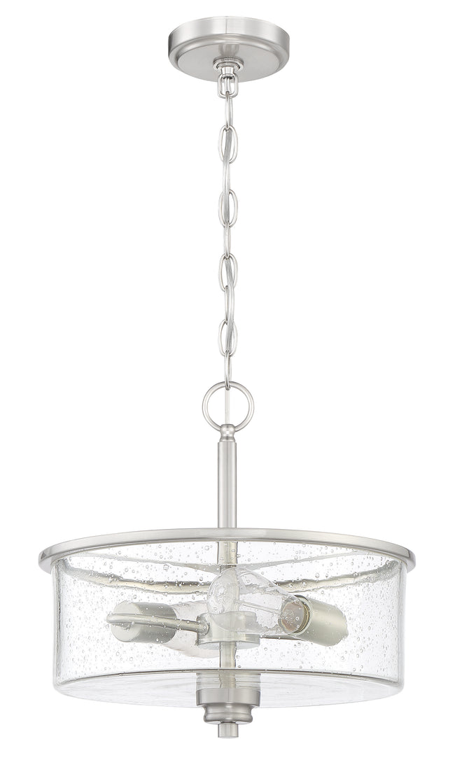 50552-BNK - Bolden 2 Light 15" High Semi Flush Mount - Brushed Nickel