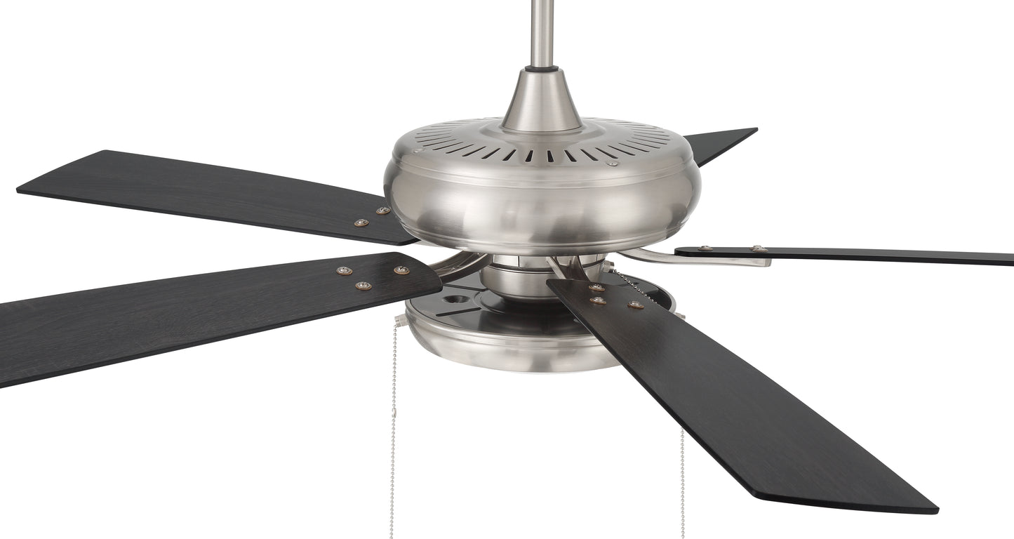 ECF119BNK5-BNGW - EOS Low Profile 1 bulb Frosted White 52" Ceiling Fan 52" 5 Blade Ceiling Fan with Light Kit - Brushed Nickel