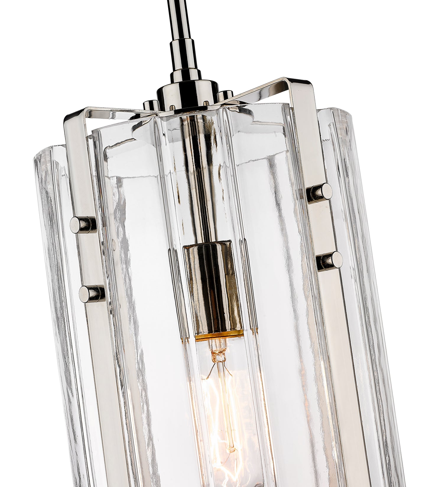 3036P8-PN - Alverton 1 Light 8" Pendant - Polished Nickel