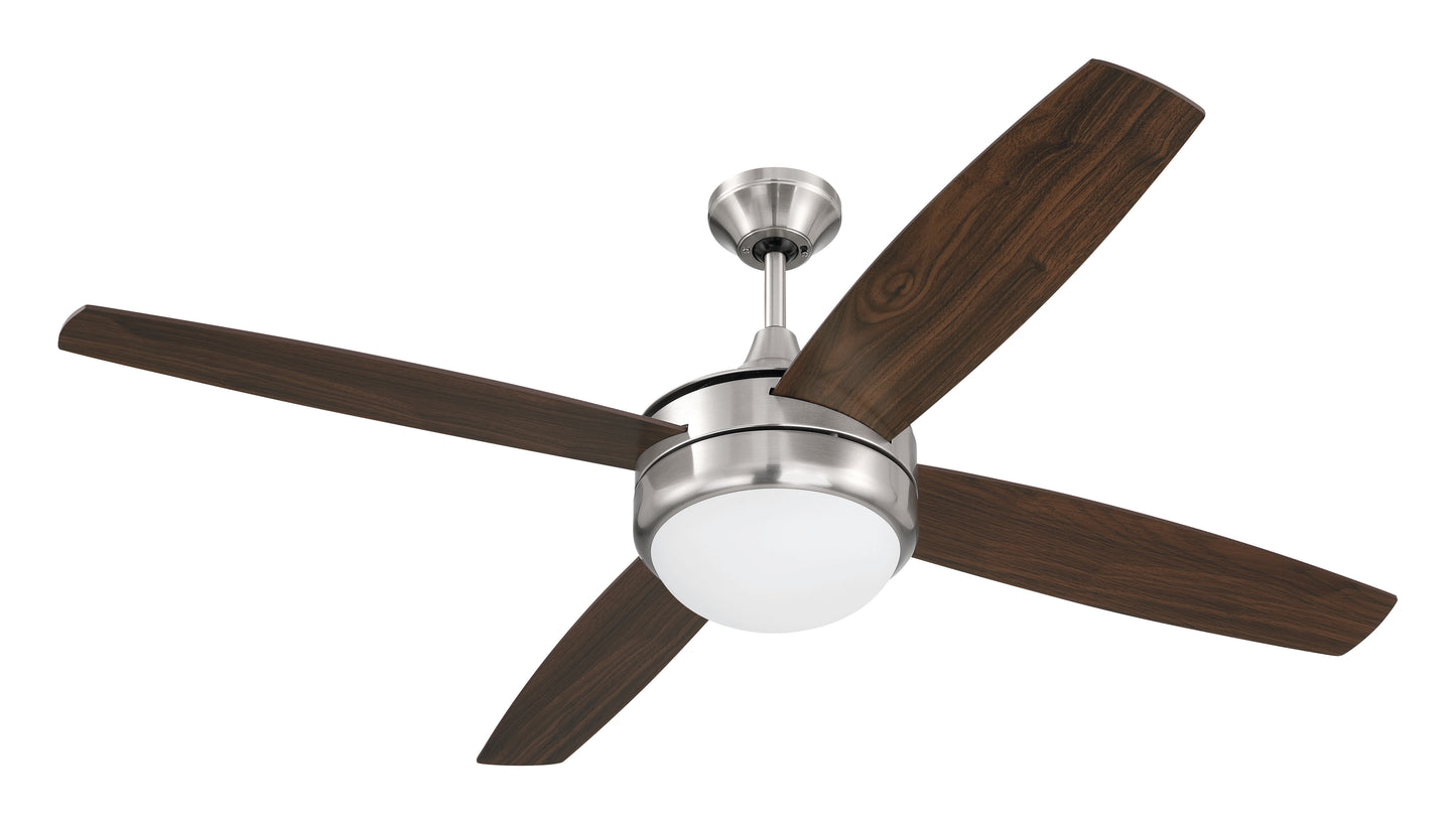 PHZ52BNK4 - Phaze II 4- Blade 52" 4 Blade Ceiling Fan with Light Kit - Brushed Nickel