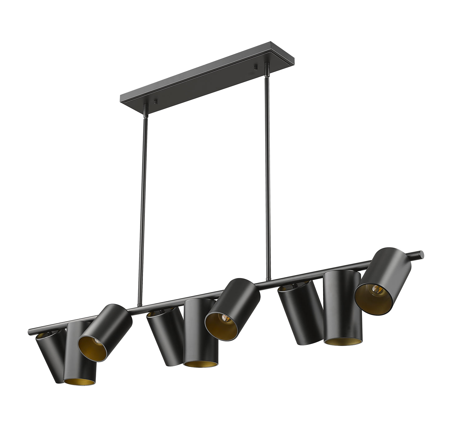 7520-9L-MB - Lumina 9 Light Linear 55" Chandelier - Matte Black