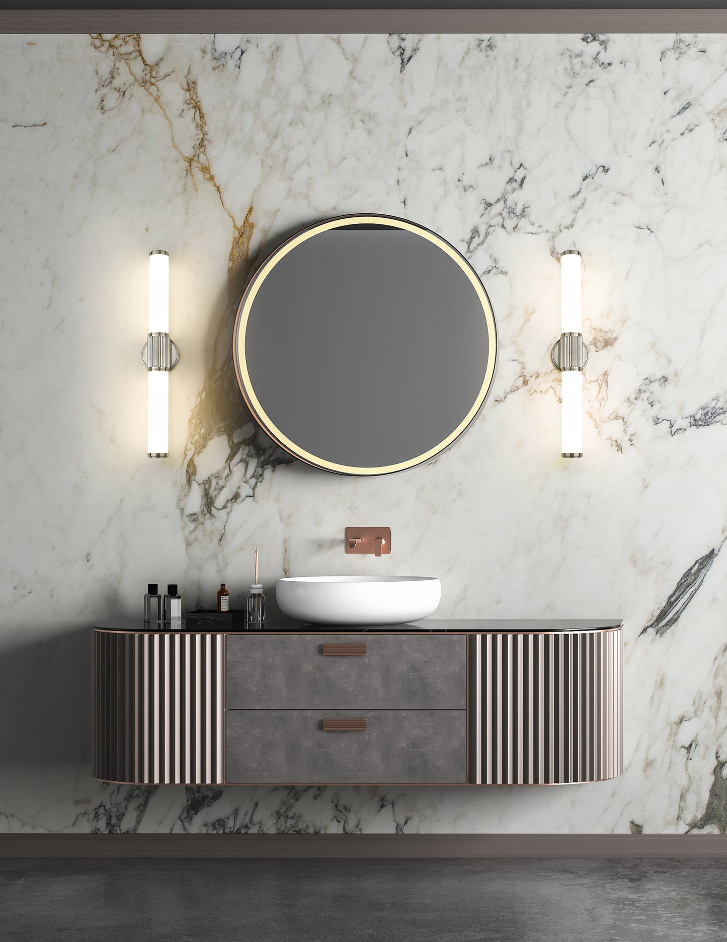 1021-25W-BN-LED - Solange 1 Light 26" Vanity - Brushed Nickel