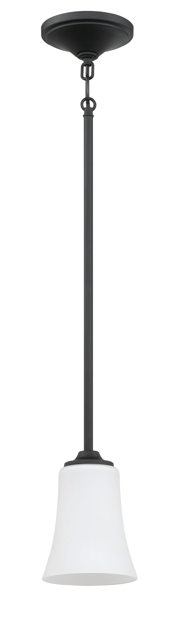 50491-FB-WG - Gwyneth 1 Light 5.13" Wide Mini Pendant - Flat Black