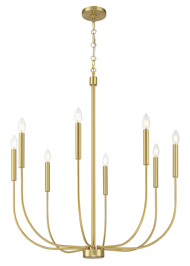 59828-SB - Traci 8 Light 31" Wide Chandelier - Satin Brass