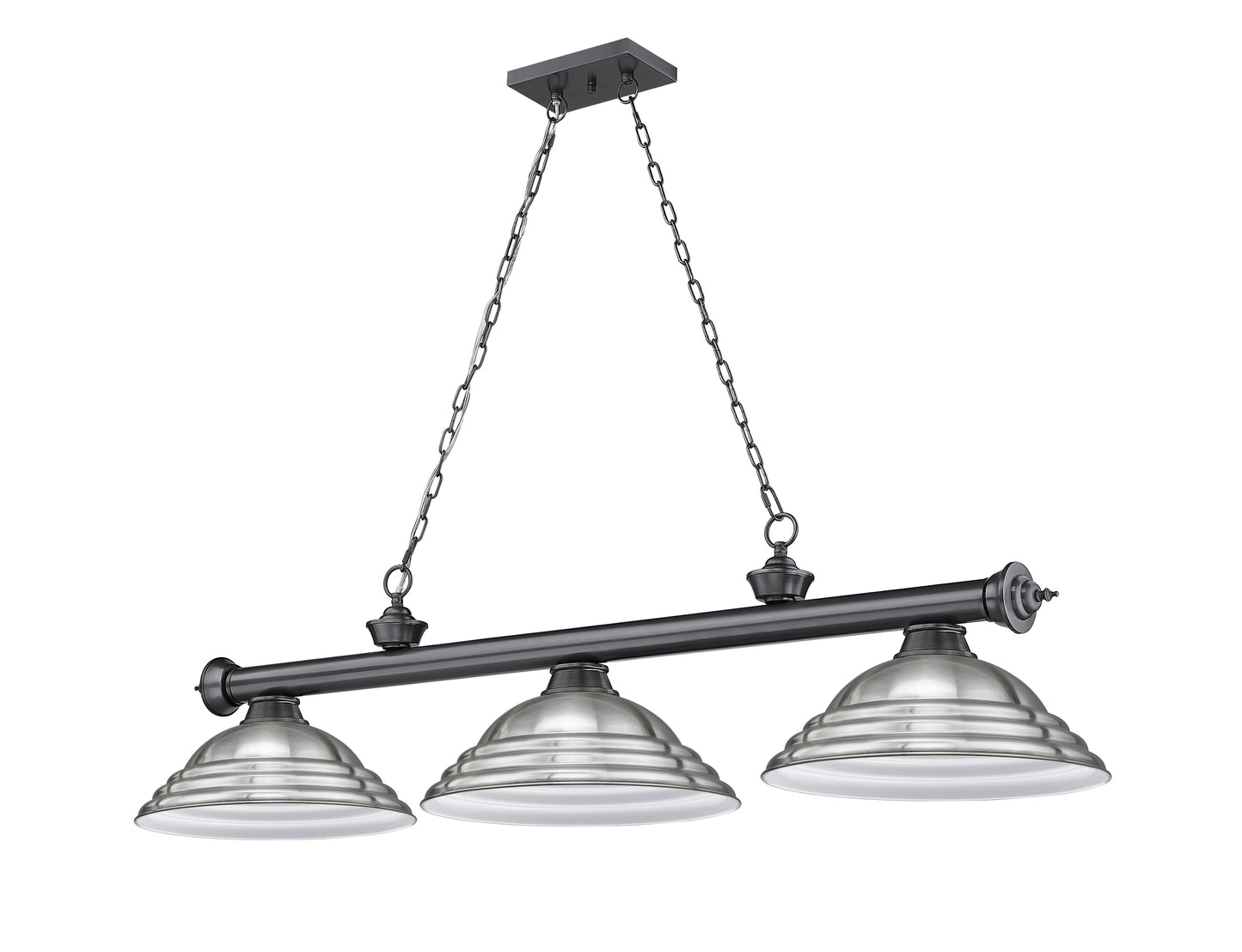 2306-3BP-SBN - Cordon 3 Light 58" Billiard - Bronze Plate