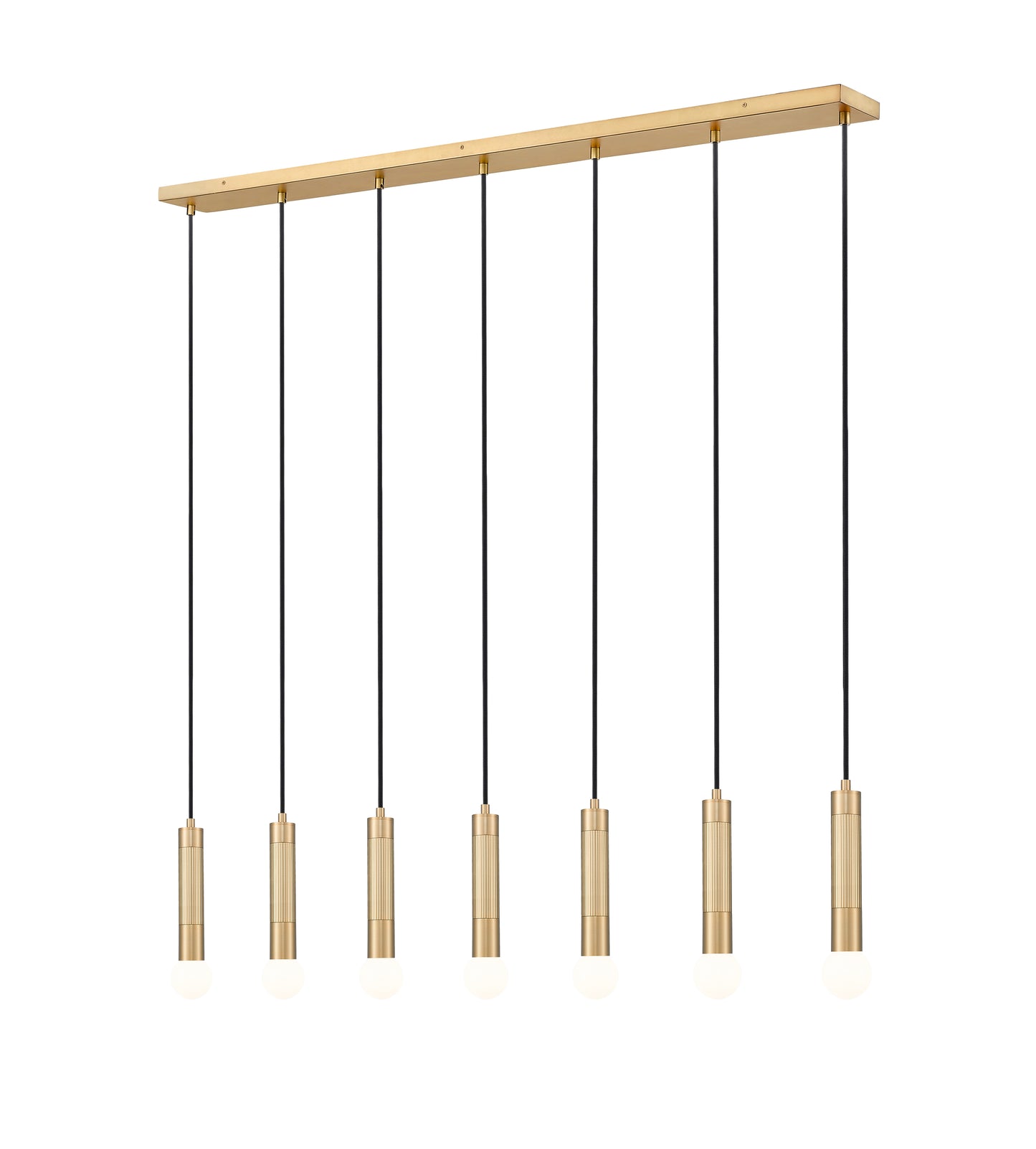1956P-7L-MGLD - Stari 7 Light Linear 54" Chandelier - Modern Gold