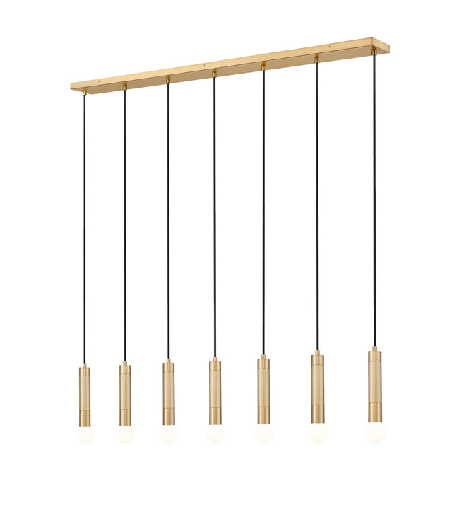 1956P-7L-MGLD - Stari 7 Light Linear 54" Chandelier - Modern Gold