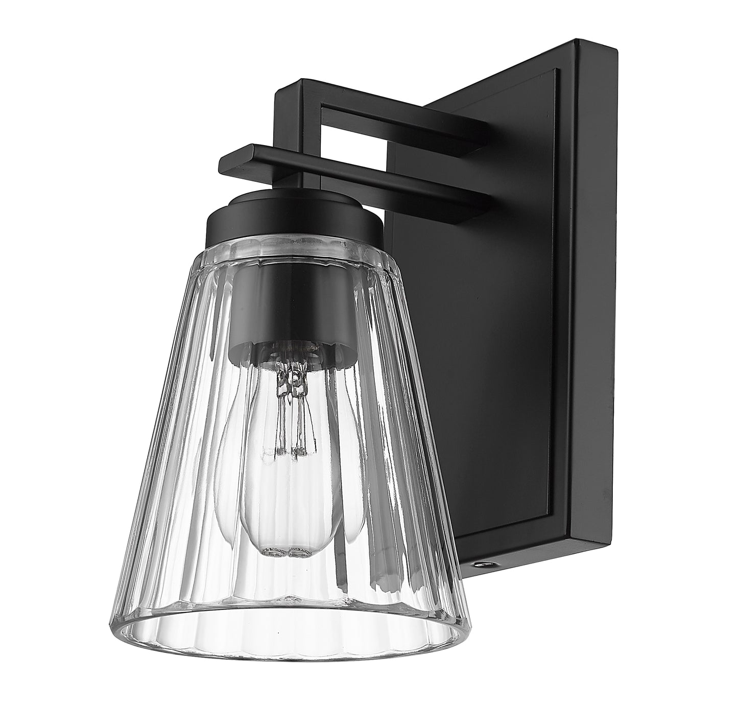 823-1S-MB - Lyna 1 Light Wall 9" Sconce - Matte Black