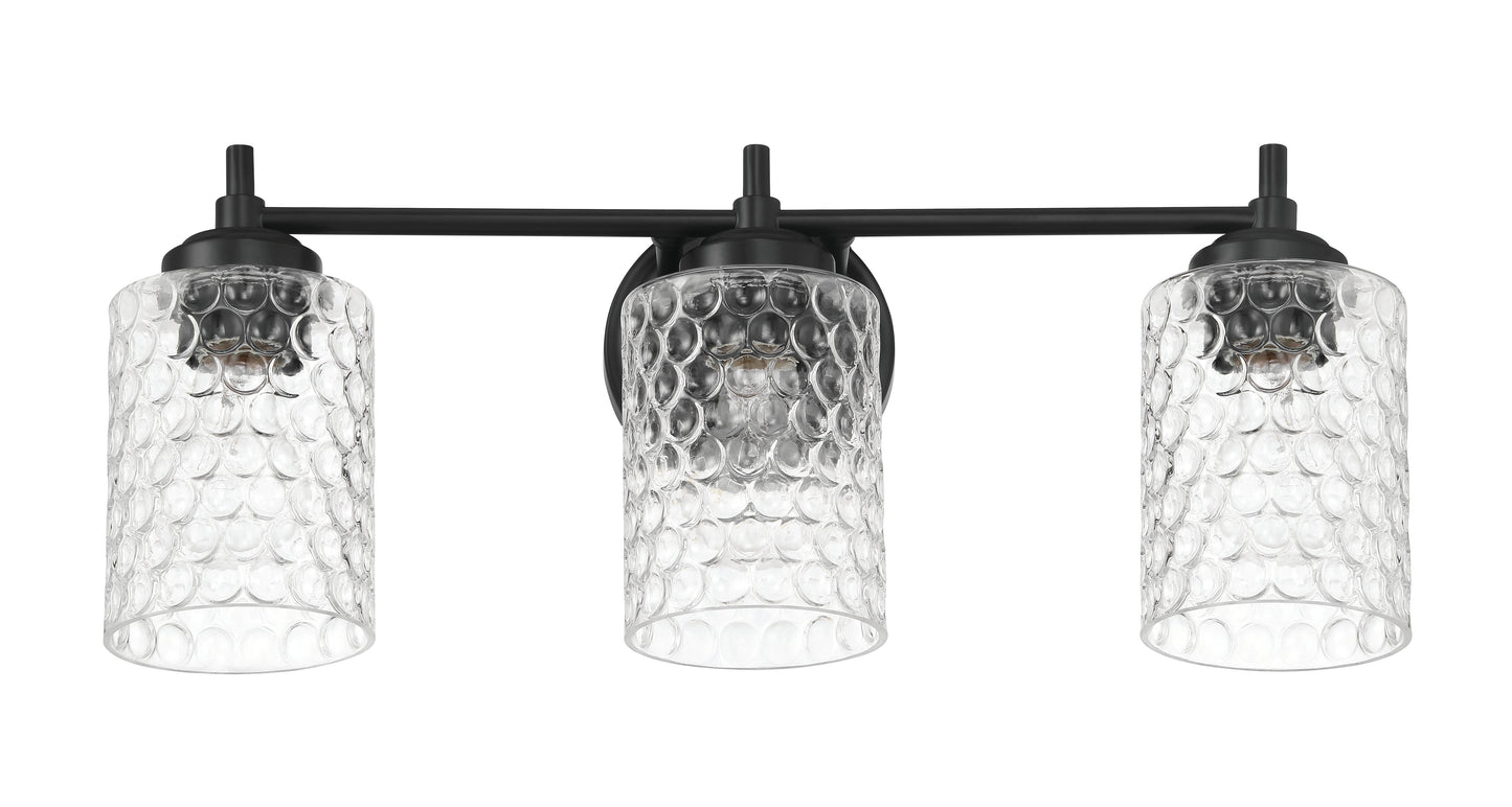 60503-FB - Claire 3 Light 21" Wide Vanity Light - Flat Black