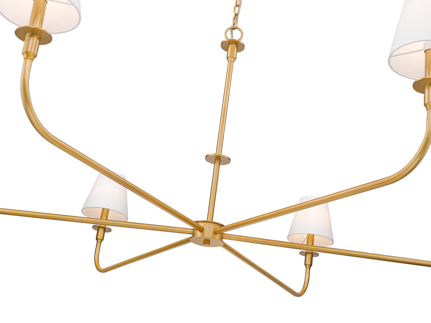 3049-62RB - Tova 6 Light 66" Chandelier - Rubbed Brass