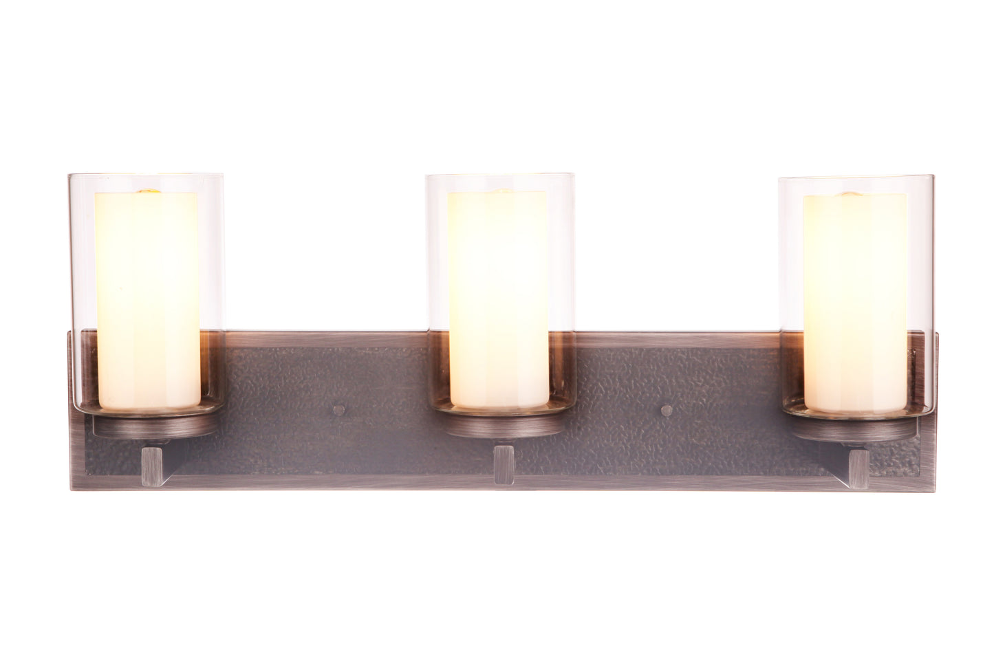 11624NIVNI3 - Texture 3 Light 24" Wide Vanity Light - Natural Iron / Vintage Iron