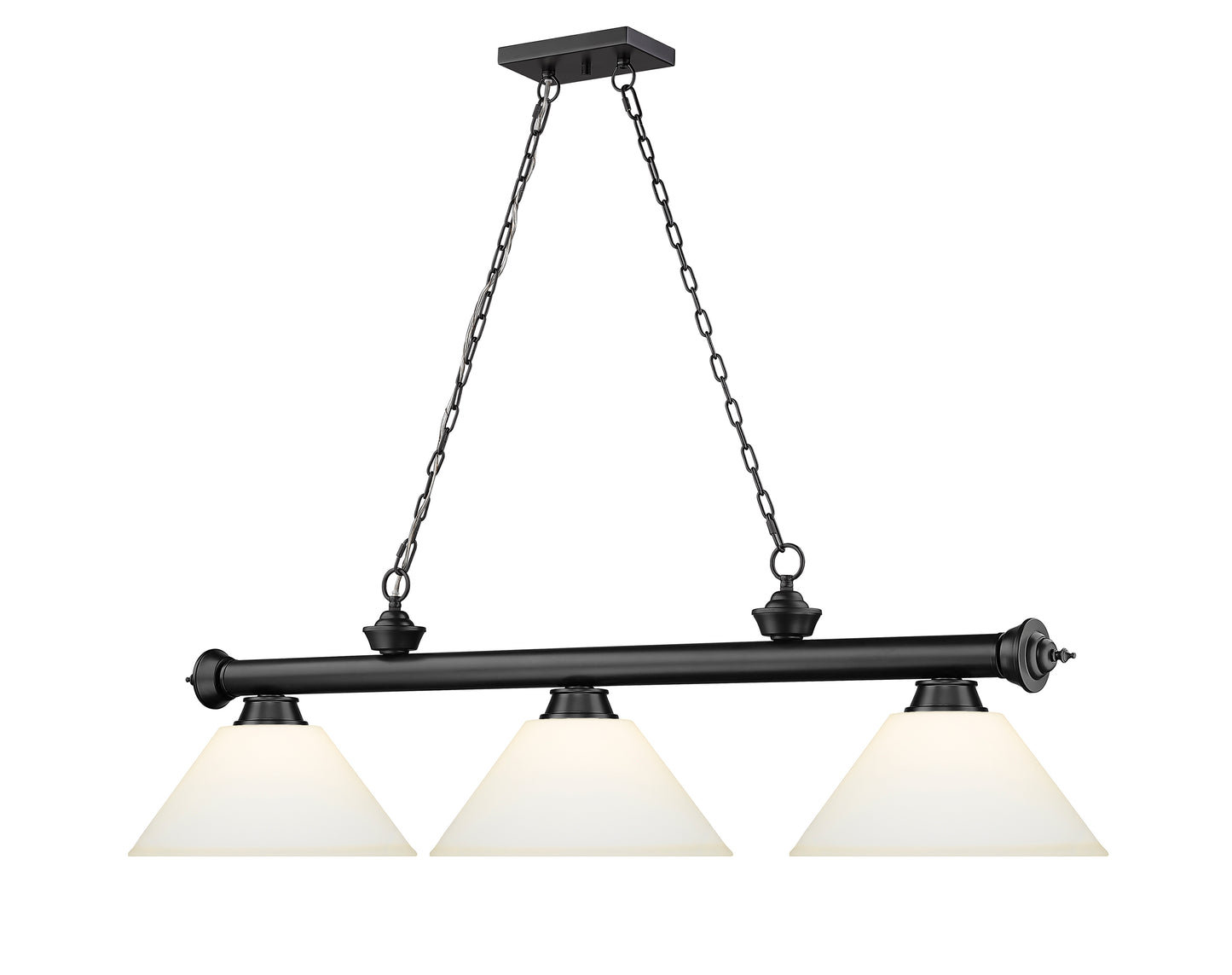 2306-3MB-AMO14 - Cordon 3 Light 57" Billiard - Matte Black