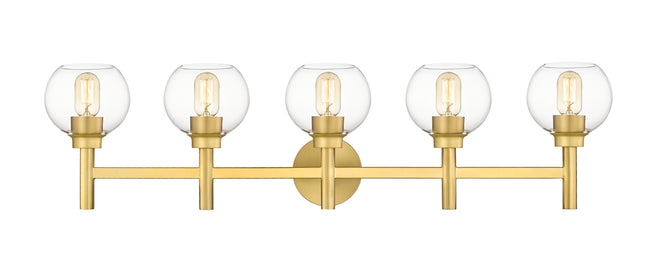 7502-5V-BG - Sutton 5 Light 40" Vanity - Brushed Gold