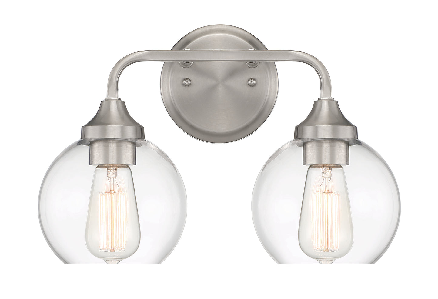 56202-BNK - Glenda 2 Light 14.75" Wide Vanity Light - Brushed Nickel