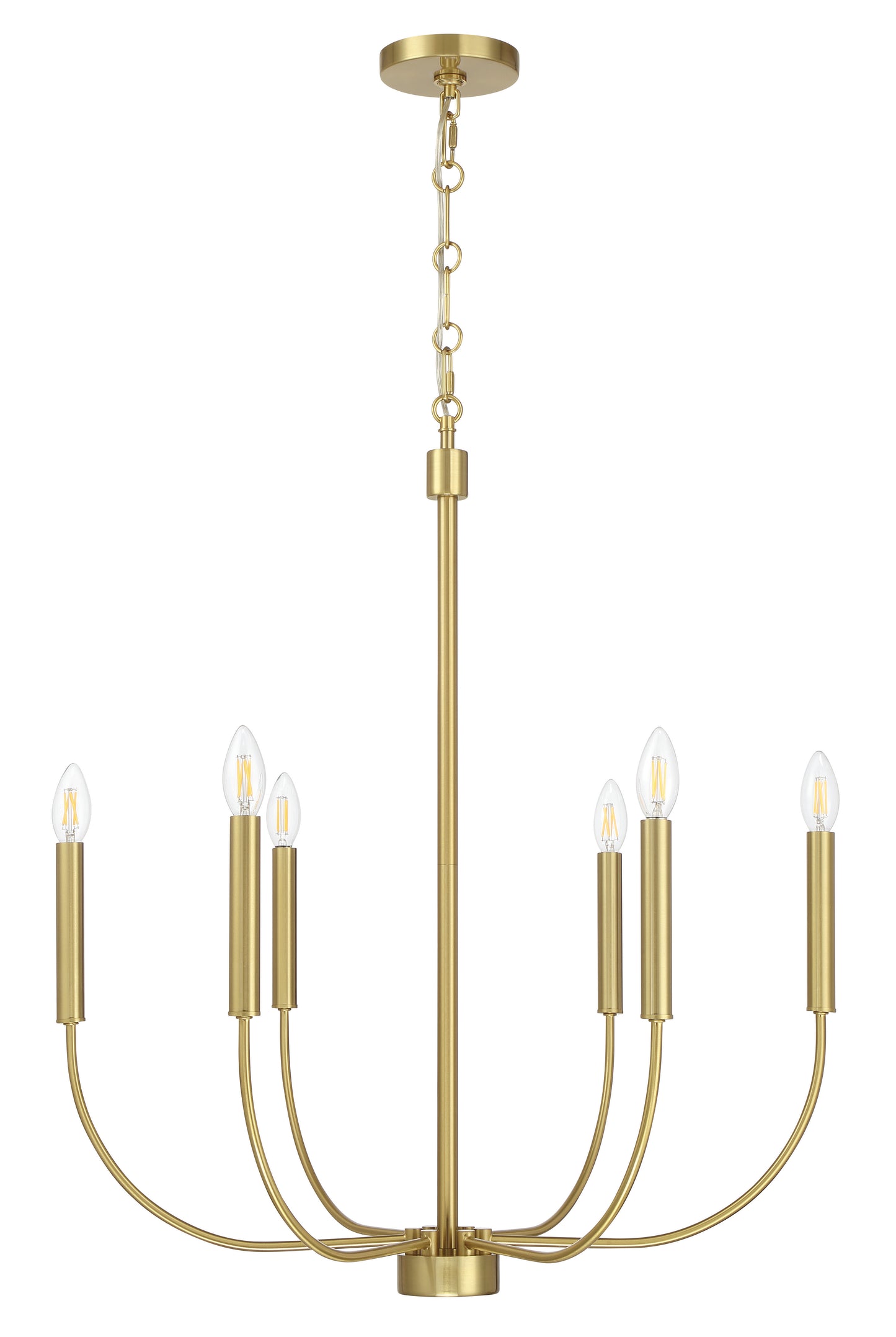 59826-SB - Traci 6 Light 26" Wide Chandelier - Satin Brass
