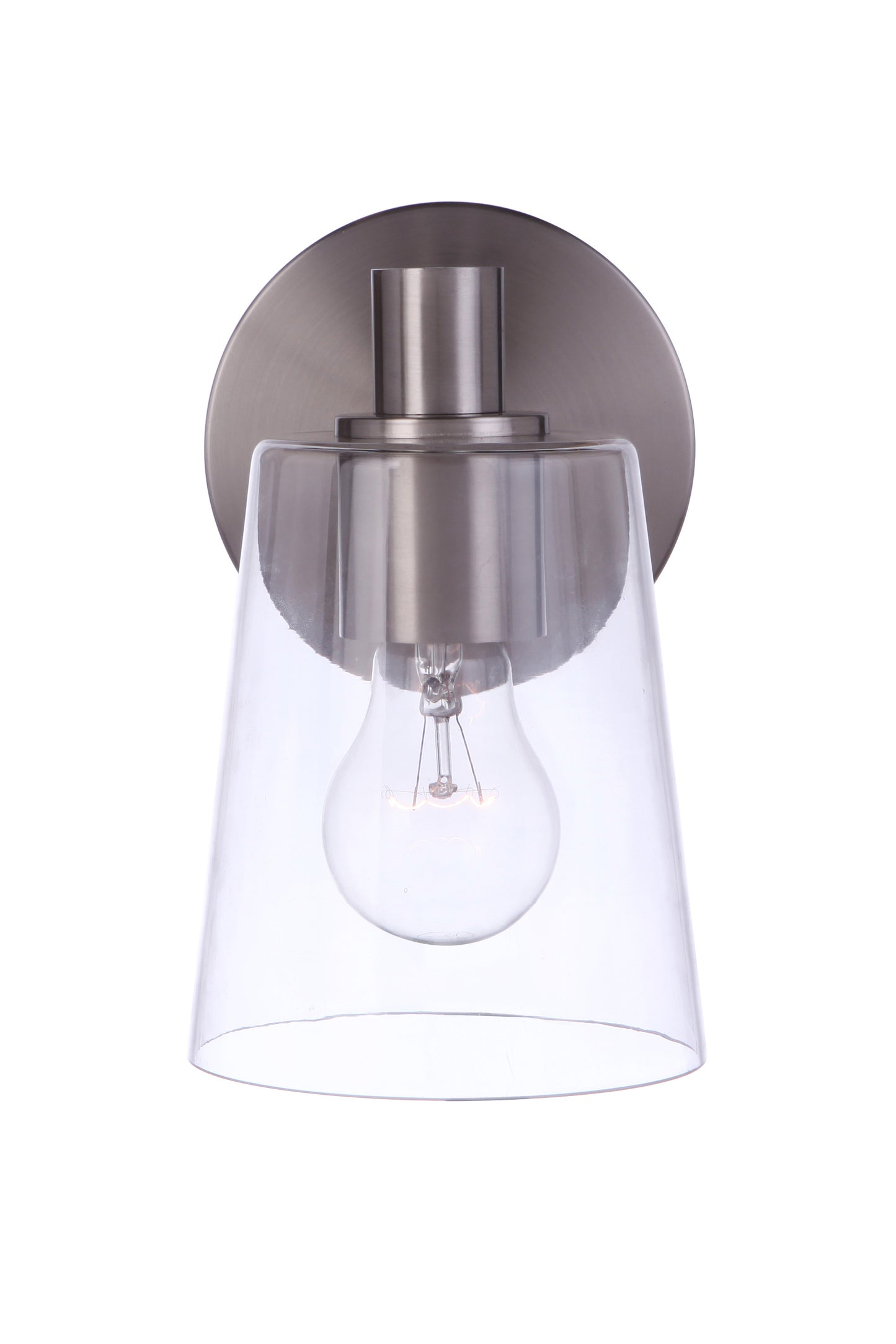 12605BNK1 - Emilio 1 Light 8" High Wall Sconce - Brushed Nickel