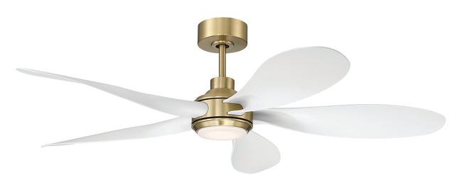 RSL52SBW5 - Rosalie 52" 5-Blade Indoor ceiling Fan 52" 5 Blade Ceiling Fan with Light Kit - Satin Brass