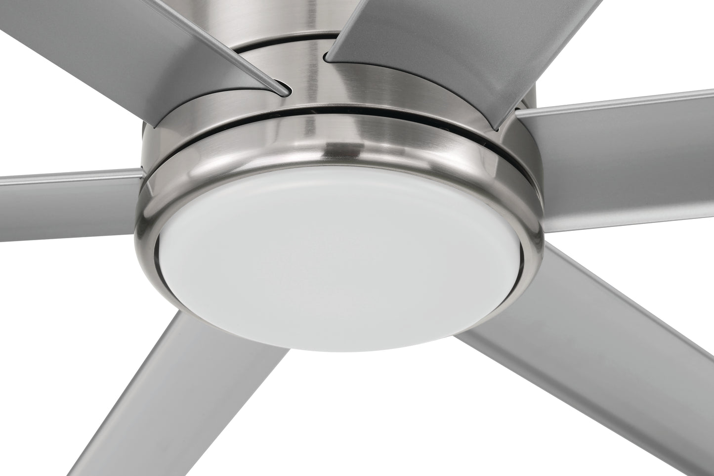 TTE65BNK6 - Tate 65" 6 Blade Indoor Outdoor Ceiling Fan with Light Kit - Brushed Nickel