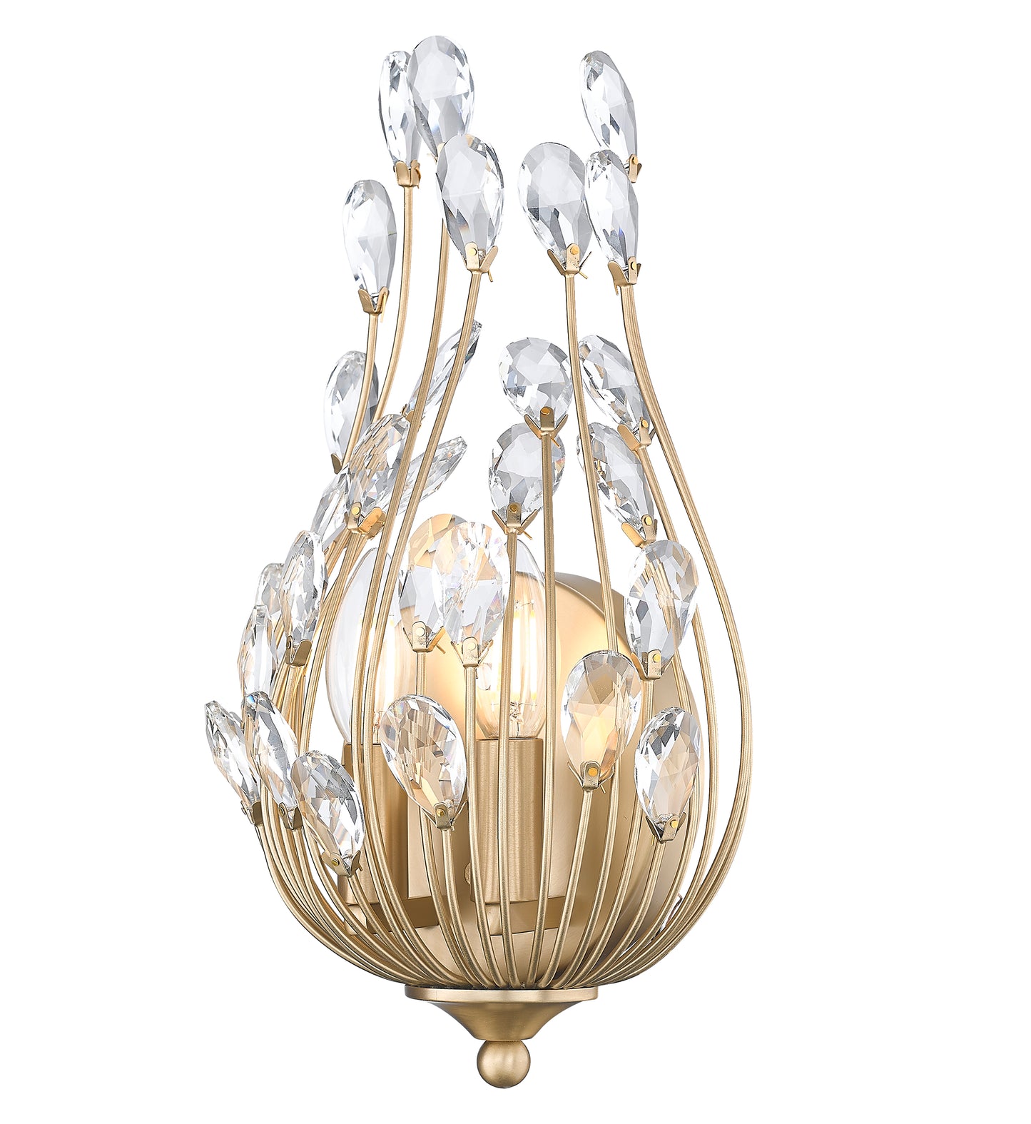 1957-2S-MGLD - Gabriella 2 Light Wall 16" Sconce - Modern Gold