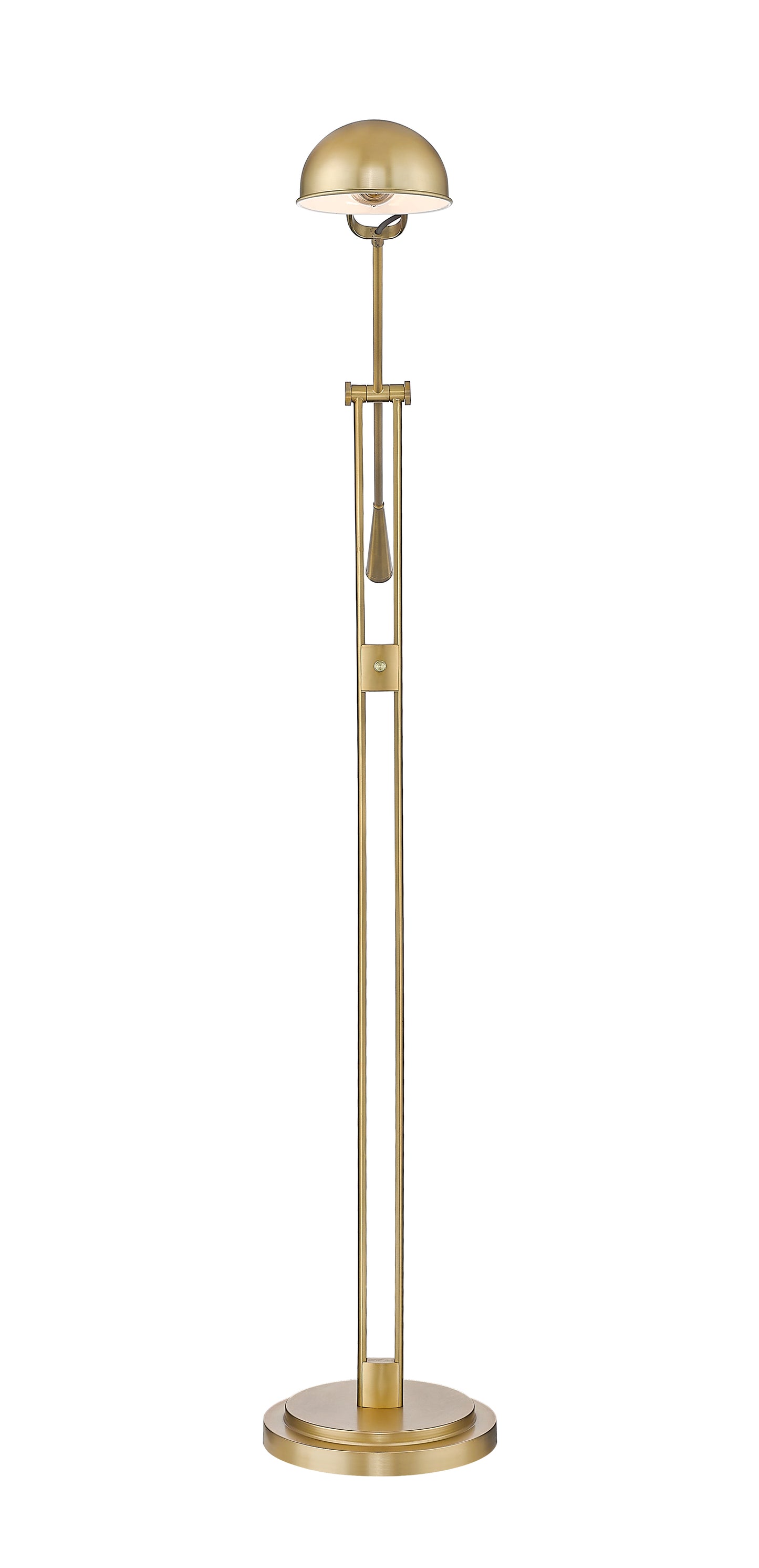 741FL-HBR - Grammercy Park 1 Light Floor 82" Lamp - Heritage Brass