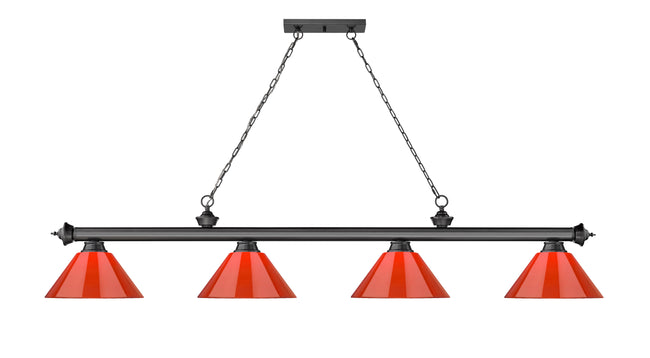 2306-4BP-PRD - Cordon 4 Light 81" Billiard - Bronze Plate