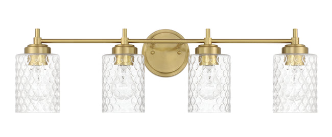 60504-SB - Claire 4 Light 30" Wide Vanity Light - Satin Brass