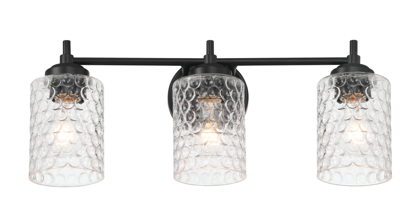 60503-FB - Claire 3 Light 21" Wide Vanity Light - Flat Black
