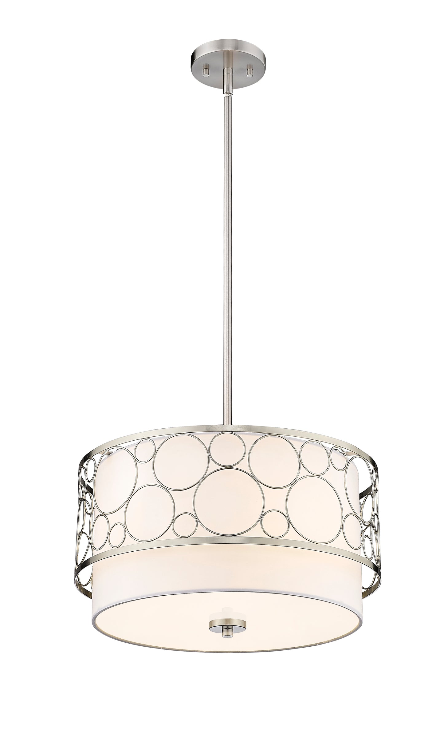 197-17BN - Kendall 3 Light 17" Pendant - Brushed Nickel