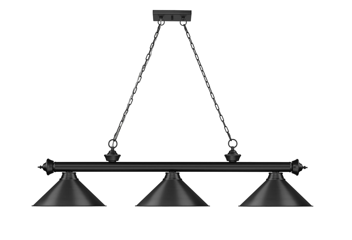 2306-3MB-MB15 - Cordon 3 Light 57" Billiard - Matte Black