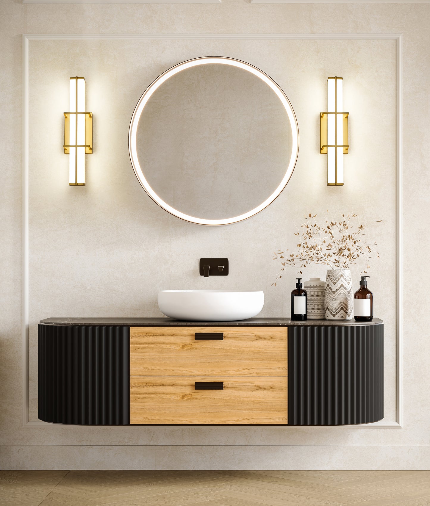 1011-18W-MGLD-LED - Harrison 1 Light 18" Vanity - Modern Gold