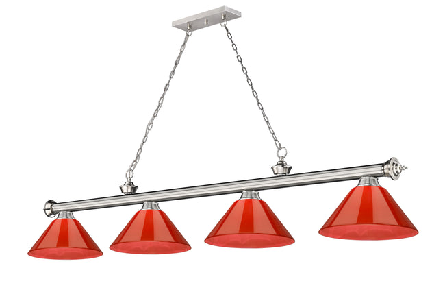 2306-4BN-PRD - Cordon 4 Light 81" Billiard - Brushed Nickel
