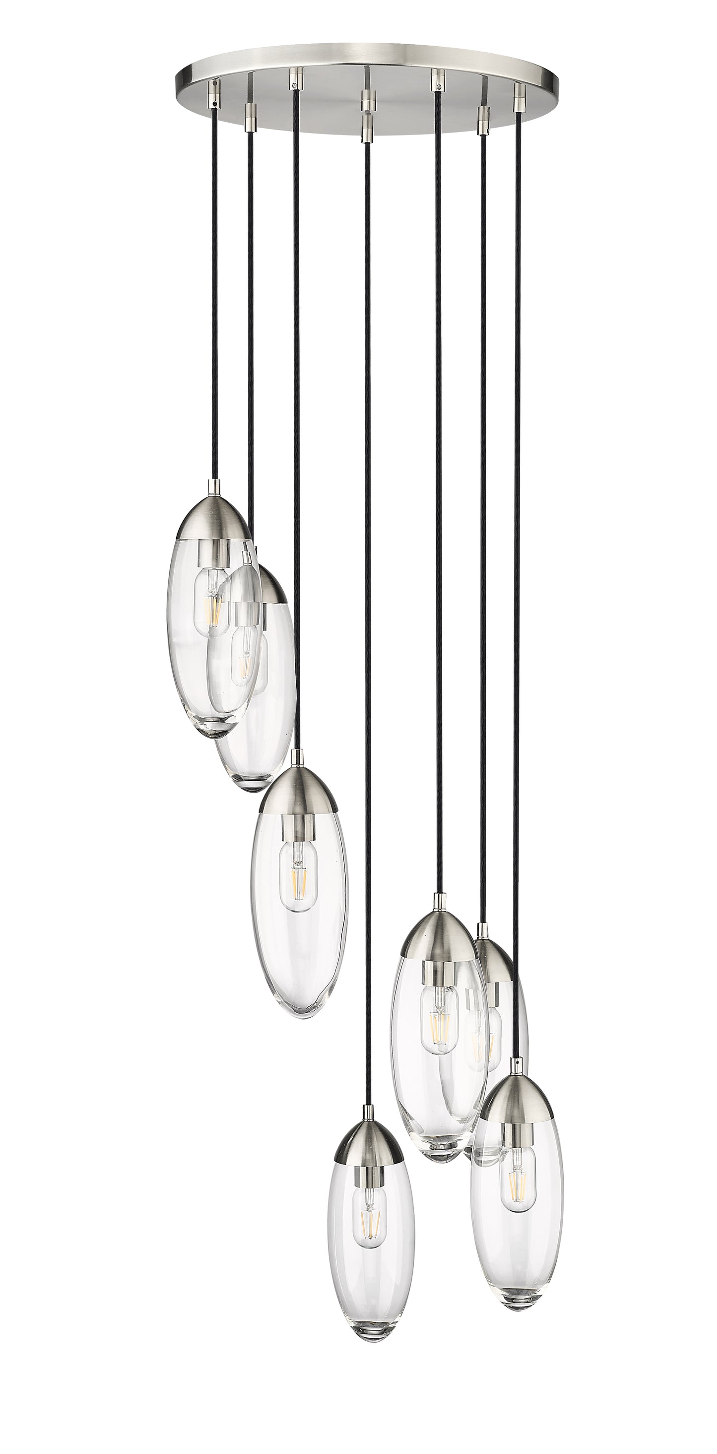651P-7R-BN - Arden 7 Light 18" Chandelier - Brushed Nickel