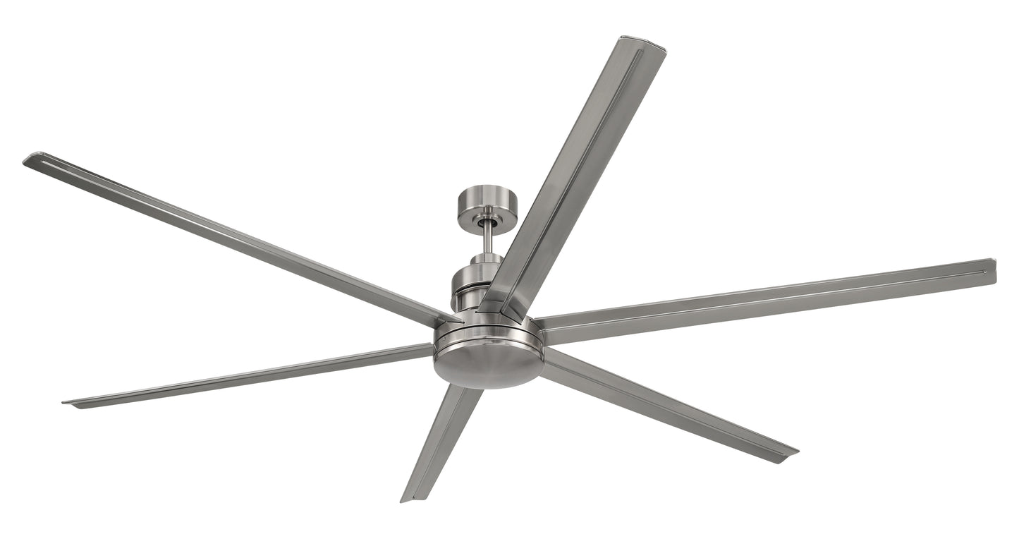 MND80BNK6 - Mondo 80 80" 6 Blade Ceiling Fan with Light Kit - Brushed Nickel