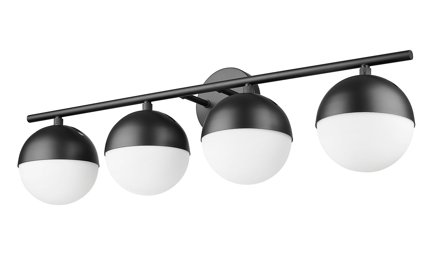 7517-4V-MB - Realm Sphere 4 Light 32" Vanity - Matte Black