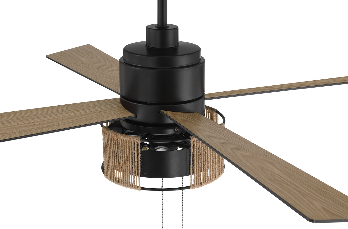 KNS52FB4 - Kensey 52" 4 Blade Ceiling Fan with Light Kit - Flat Black