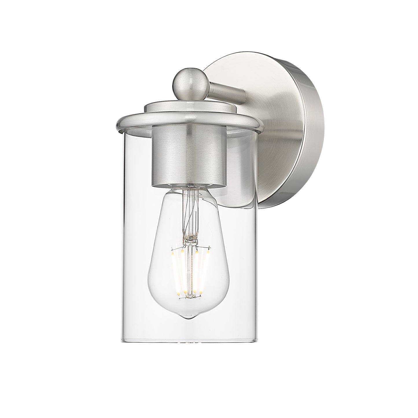 742-1S-BN - Thayer 1 Light Wall 9" Sconce - Brushed Nickel