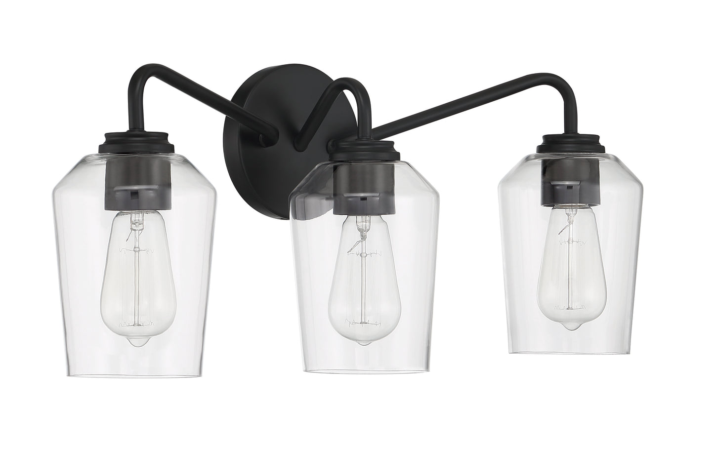 56103-FB - Shayna 3 Light 22" Wide Vanity Light - Flat Black