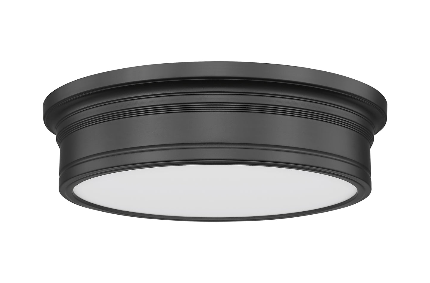 7702F16-MB-LED - Bentley 1 Light Flush 16" Mount - Matte Black