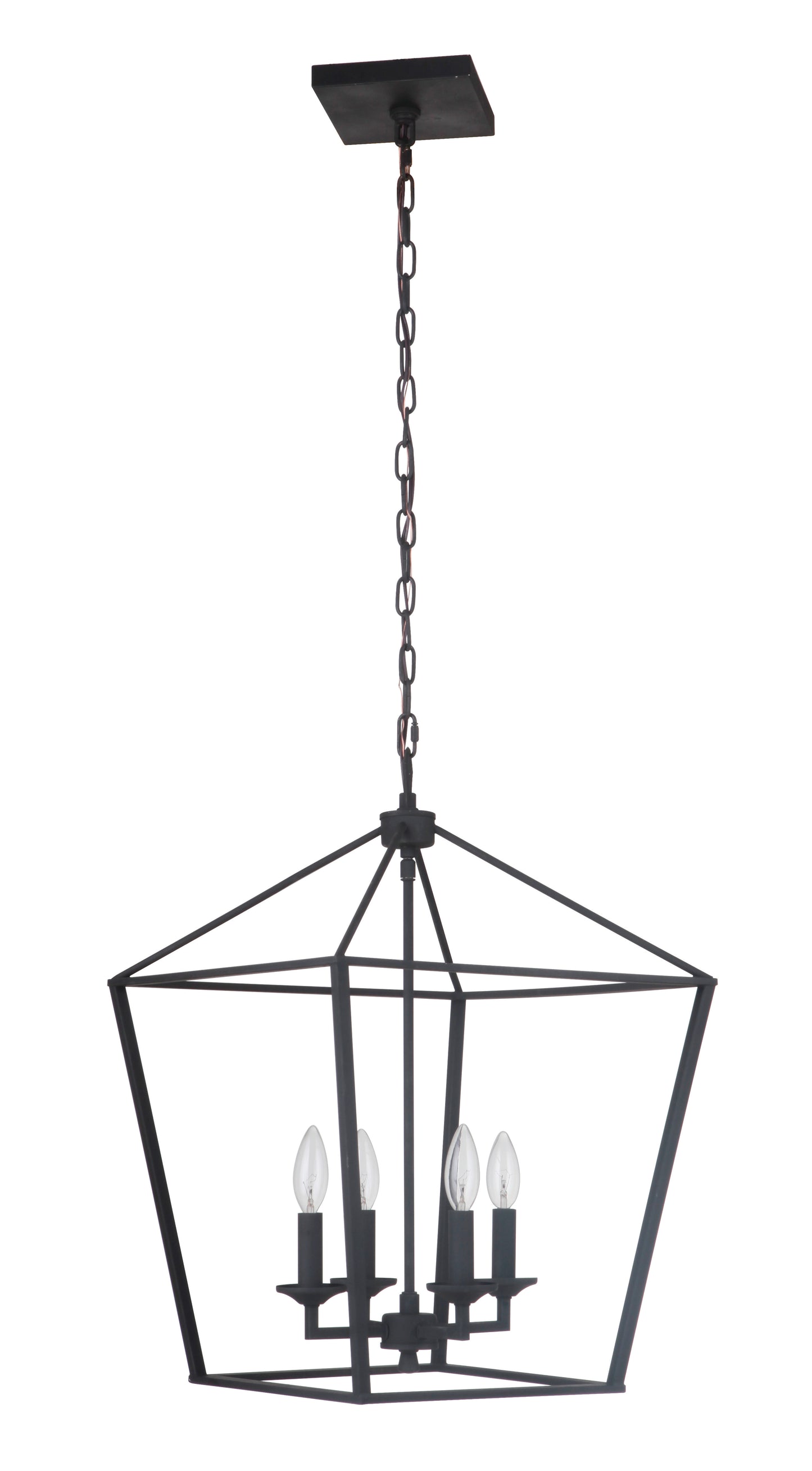 52935-FB - Flynt 4 Light 16" Wide Foyer Light - Flat Black