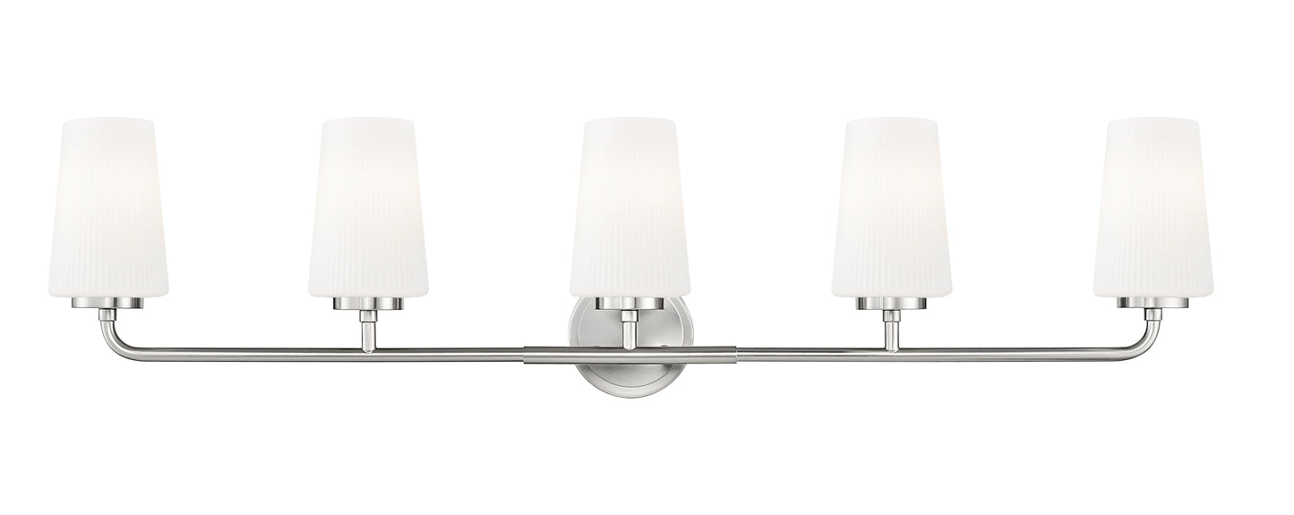 7005-5V-BN - Montford 5 Light 40" Vanity - Brushed Nickel